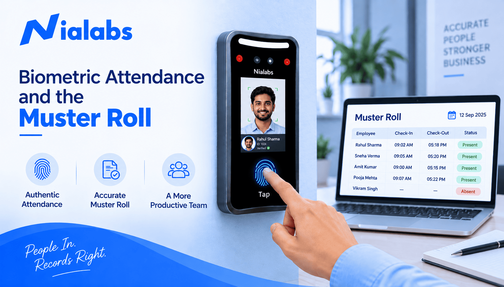 Biometric Attendance and Muster Roll Compliance