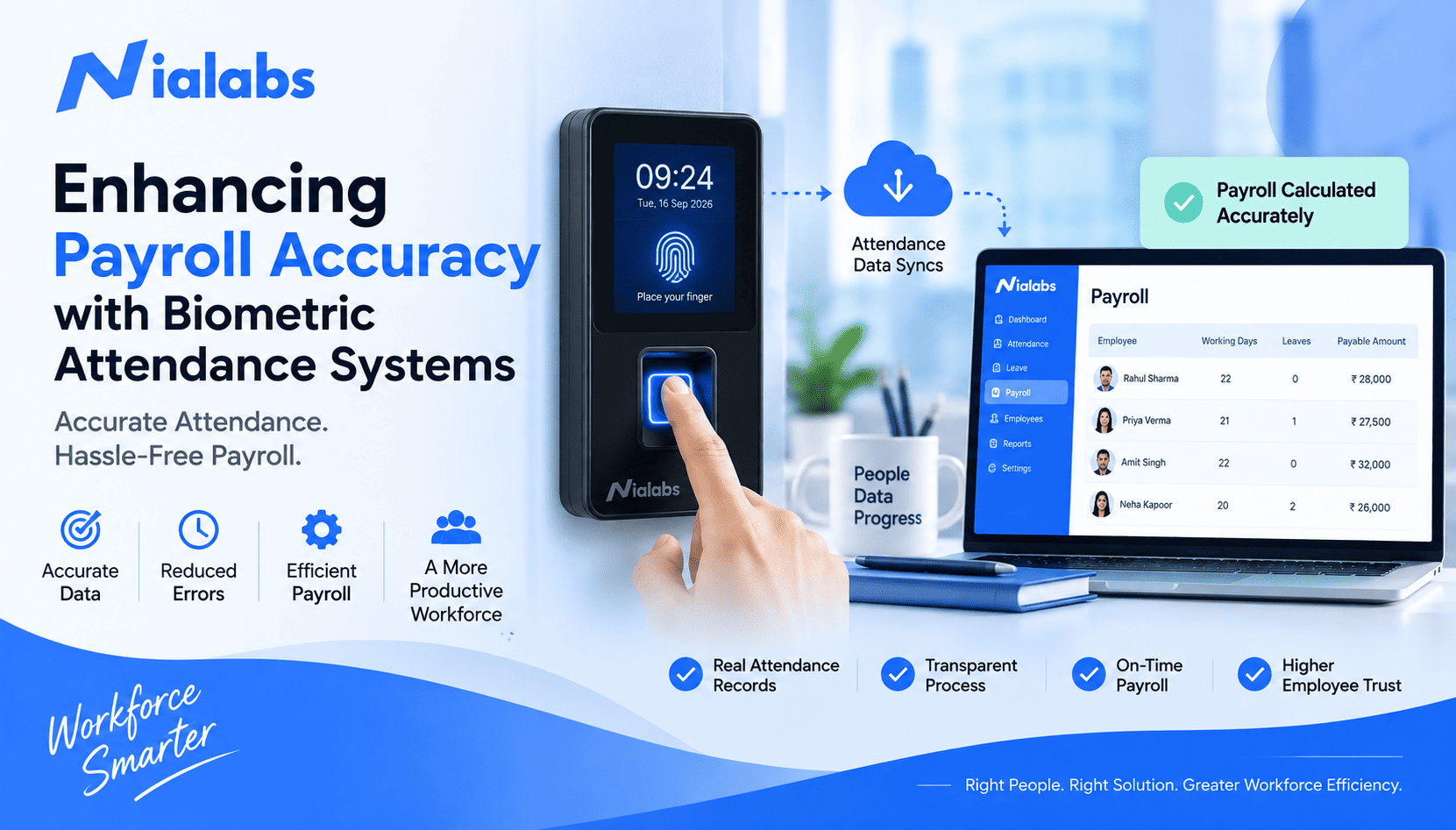 Payroll Accuracy with Biometric Attendance
