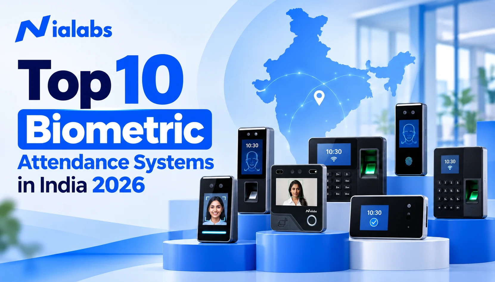 Comparison of the top biometric attendance systems in India featuring AI face recognition and fingerprint attendance devices
